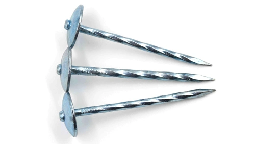 Eg Galvanized Twist Umbrella Roofing Nails Galvanized Umbrella Roofing Nails Twisted Galvanized Umbrella Head Roofing Nails with Washer2"