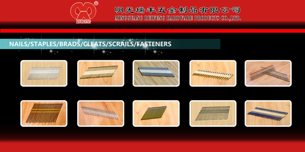 Factory Supply 28& 34 Deg Clipped Head Paper Tape Strip Nails.