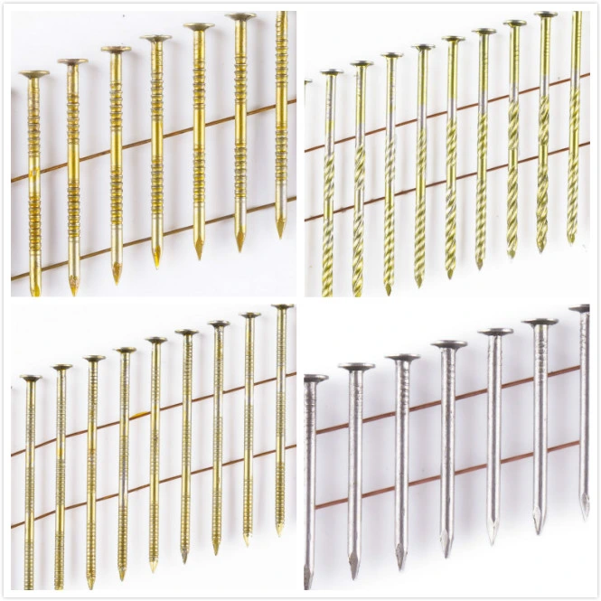 Wholesale Furniture Staple China Smooth Shank Round Head Roof Screw Wire Pallet Coil Nail