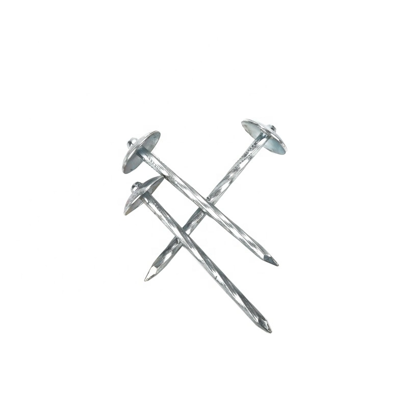 Galvanized Roofing Nails Umbrella Head Twisted Shank and Galvanized Self Drilling Screw