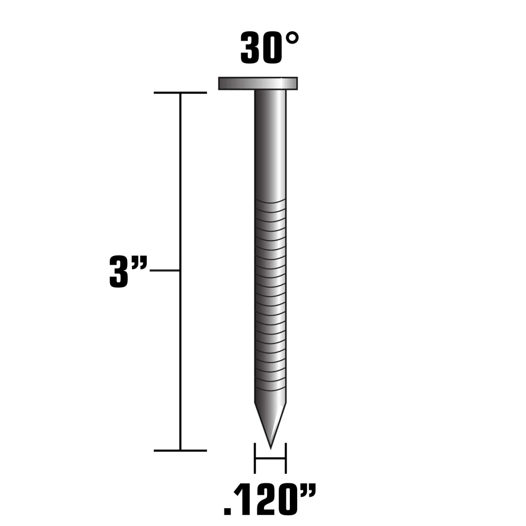 30 34 Degree Eg HDG Bright Paper Strip Nails for Framing Gas Nailer