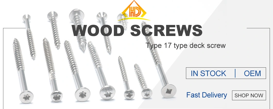 Factory Direct Price A2 A4 SS304 SS316 Stainless Steel Flat Csk Head with Flange Torx Wood Screws for Wooden Furniture