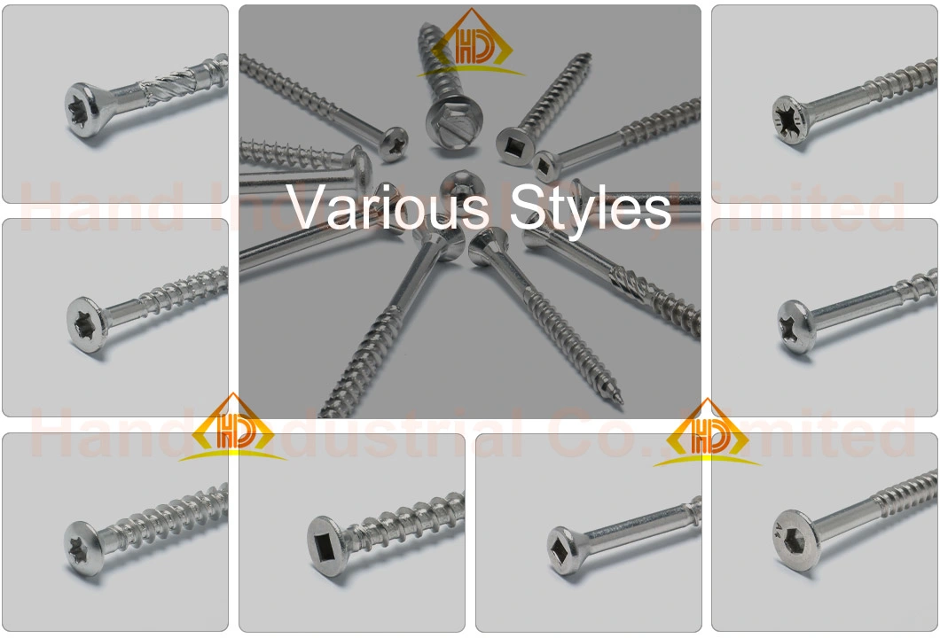 Factory Direct Price A2 A4 SS304 SS316 Stainless Steel Flat Csk Head with Flange Torx Wood Screws for Wooden Furniture