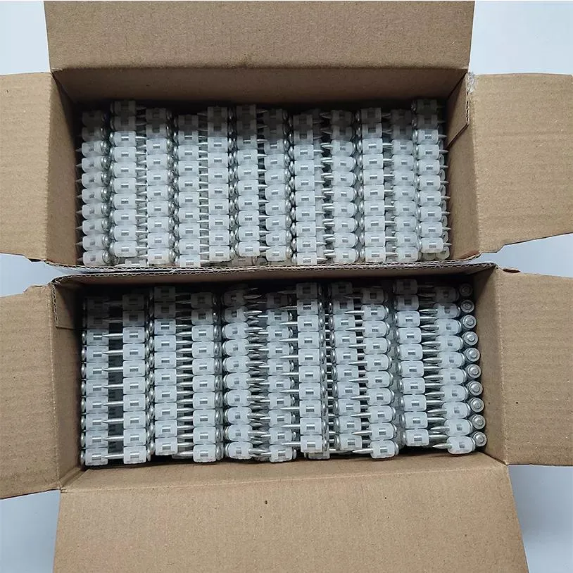 19-38mm Plastic Strip Nail, Rive Pin Collated Shooting Concrete Gas Nail From Tianjin, Chin